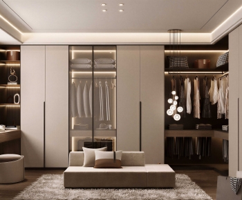 Modern Clothes Storage Area-ID:541279085