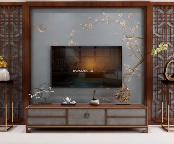 New Chinese Style TV Cabinet-ID:332932003