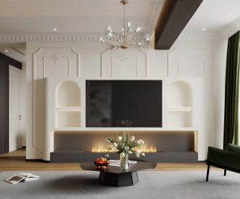 French Style A Living Room-ID:233299027