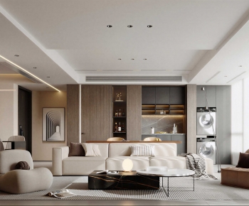 Modern A Living Room-ID:681811093