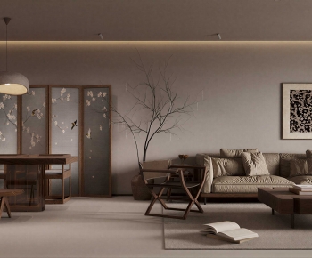New Chinese Style A Living Room-ID:673463115