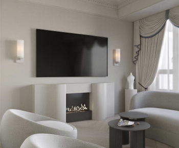 Simple European Style A Living Room-ID:981473921