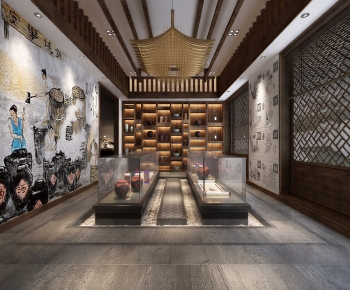 New Chinese Style Exhibition Hall-ID:758668908