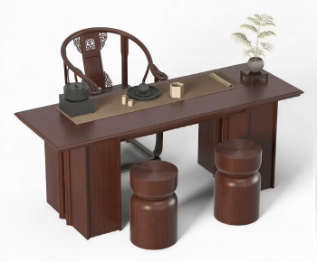 New Chinese Style Tea Tables And Chairs-ID:163358934