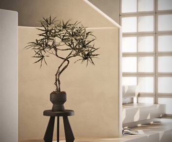 Modern Potted Green Plant-ID:905438905