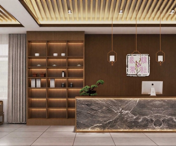 New Chinese Style Teahouse Tea House-ID:555161959