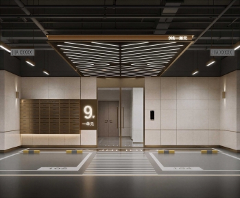 Modern Underground Parking Lot-ID:921959996