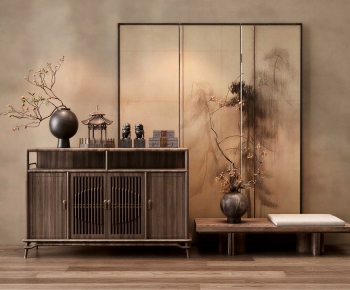 New Chinese Style Side Cabinet-ID:766649965