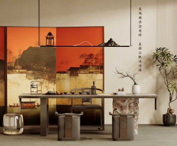 New Chinese Style Tea Tables And Chairs-ID:206340073