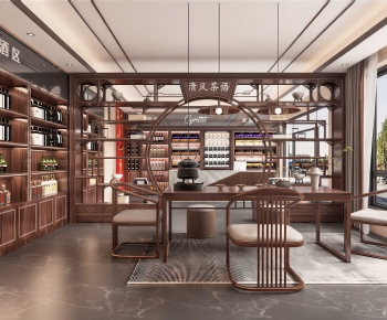 New Chinese Style Teahouse Tea House-ID:732059008