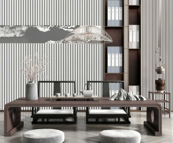 New Chinese Style Tea Tables And Chairs-ID:406971093