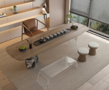 New Chinese Style Tea Tables And Chairs-ID:663940915