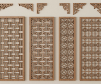 New Chinese Style Wooden Screen Partition-ID:798423053