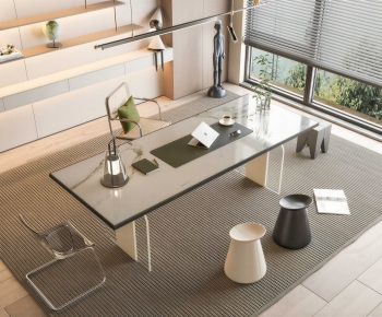 Modern Computer Desk And Chair-ID:617465029