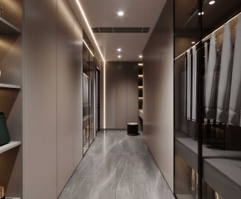 Wabi-sabi Style Clothes Storage Area-ID:283385041