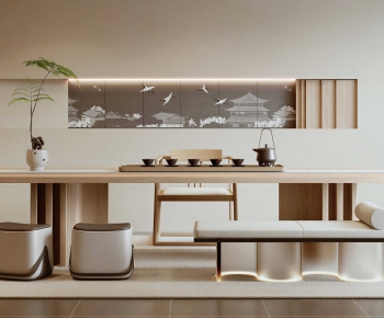 New Chinese Style Tea Tables And Chairs-ID:802246099