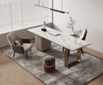 Modern Computer Desk And Chair-ID:471848017