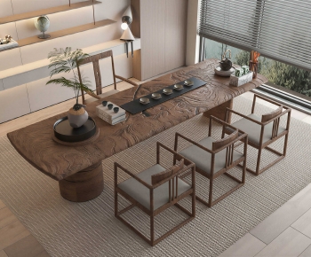 New Chinese Style Tea Tables And Chairs-ID:256772044