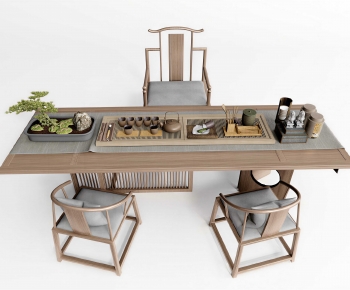 New Chinese Style Tea Tables And Chairs-ID:571351132