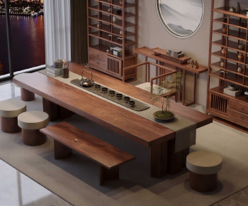 New Chinese Style Tea Tables And Chairs-ID:411525018