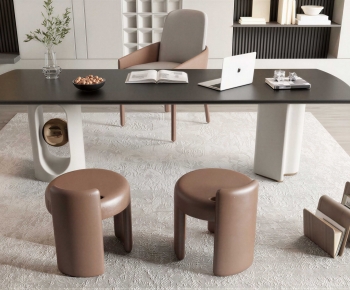 Modern Computer Desk And Chair-ID:653630028