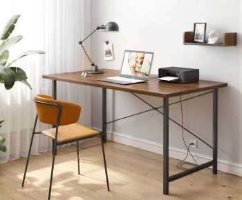 Modern Computer Desk And Chair-ID:925789123