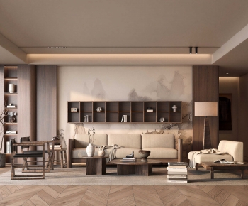 New Chinese Style A Living Room-ID:538551099