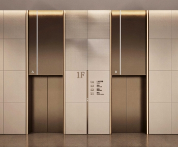 Modern Office Elevator Hall-ID:977109912