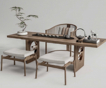 New Chinese Style Tea Tables And Chairs-ID:483272083