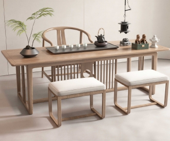 New Chinese Style Tea Tables And Chairs-ID:416749956