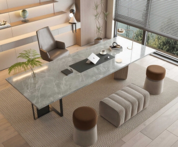 Modern Computer Desk And Chair-ID:902612925