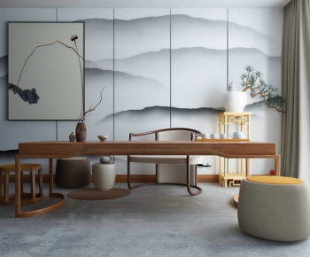 New Chinese Style Tea Tables And Chairs-ID:550316106