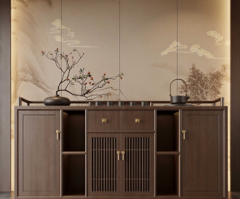 New Chinese Style Entrance Cabinet-ID:128351938