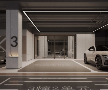 Modern Underground Parking Lot-ID:947235117