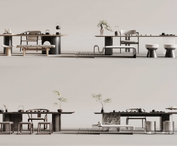 New Chinese Style Tea Tables And Chairs-ID:458827978