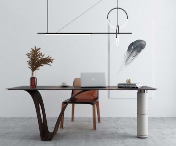 Modern Computer Desk And Chair-ID:175530935