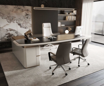 Modern Office Desk And Chair-ID:810758115