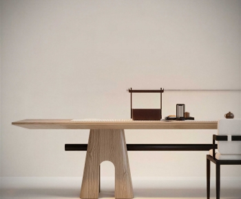 New Chinese Style Computer Desk And Chair-ID:398077965