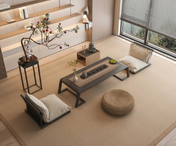 Japanese Style Tea Tables And Chairs-ID:584270958