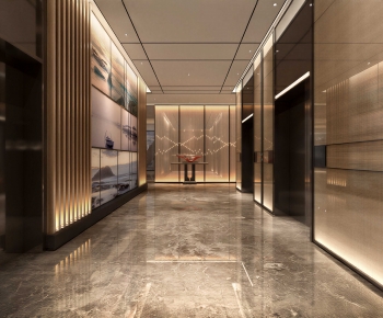 Modern Corridor Elevator Hall-ID:101099058