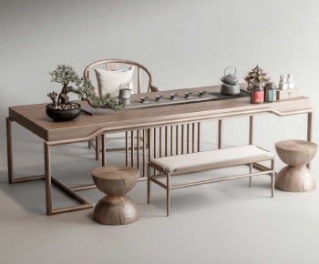 New Chinese Style Tea Tables And Chairs-ID:940078977