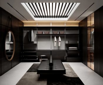 Modern Clothes Storage Area-ID:505639085