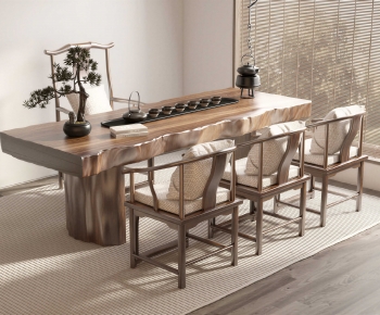 New Chinese Style Tea Tables And Chairs-ID:377413036