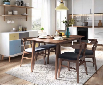 Modern Dining Table And Chairs-ID:737854001