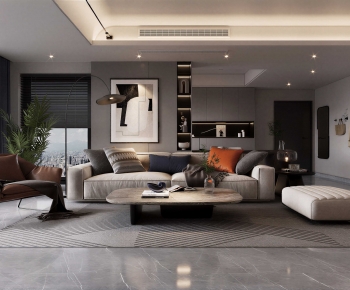 Modern A Living Room-ID:237400531