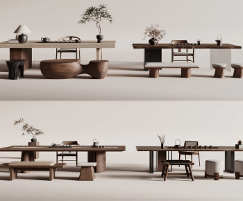 New Chinese Style Tea Tables And Chairs-ID:375036958