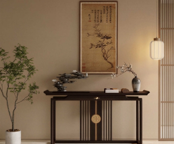 New Chinese Style Entrance Cabinet-ID:741102937