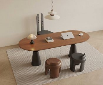 Modern Computer Desk And Chair-ID:483410447