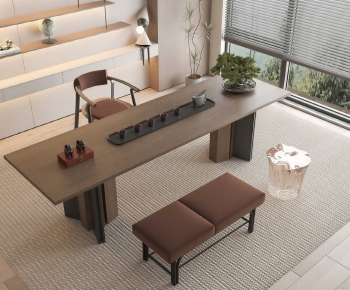 New Chinese Style Tea Tables And Chairs-ID:517589093