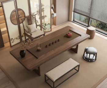 New Chinese Style Tea Tables And Chairs-ID:558854105